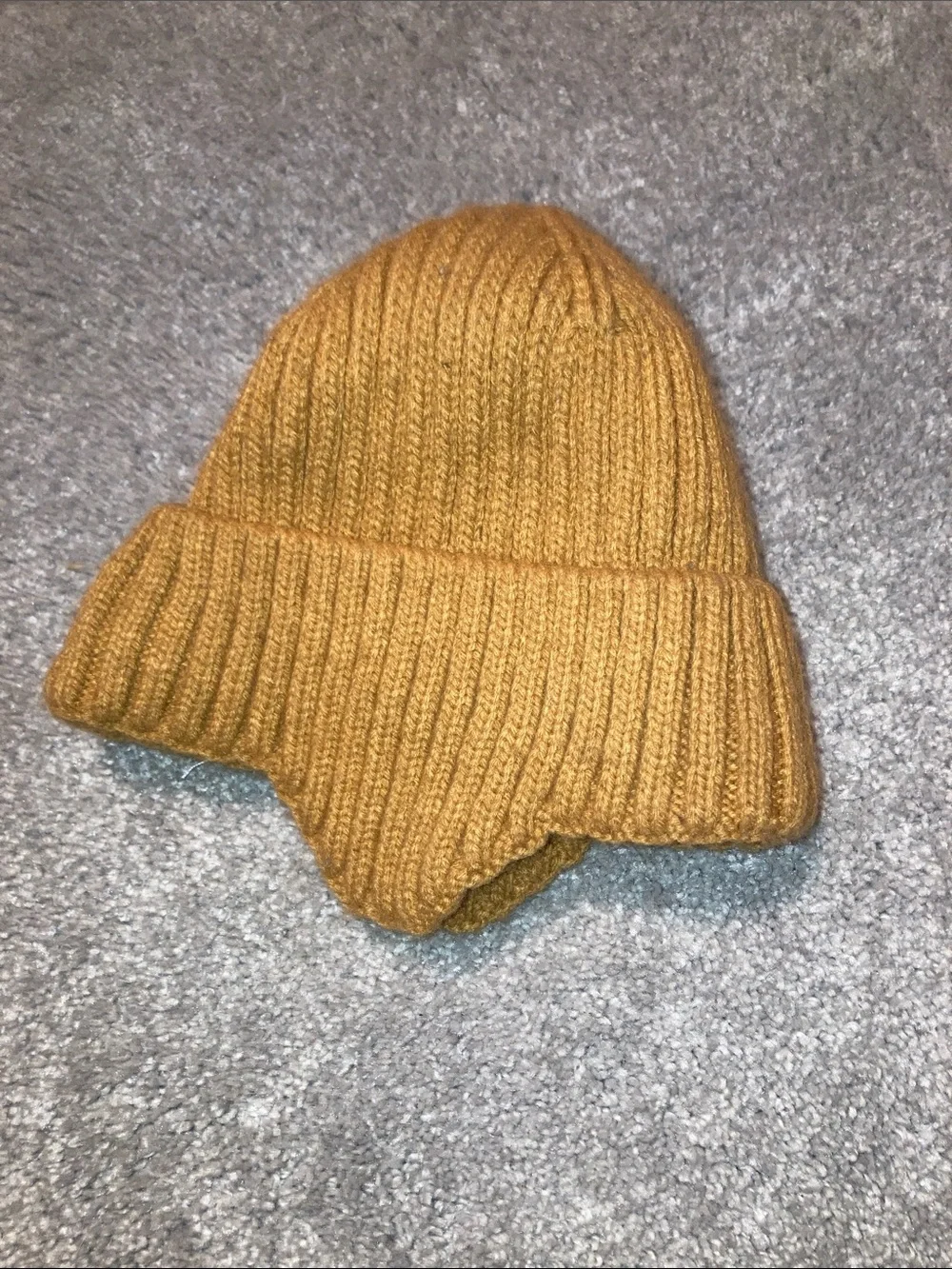 Amazon Kids Ribbed Earflap Beanies - Black & Mustard